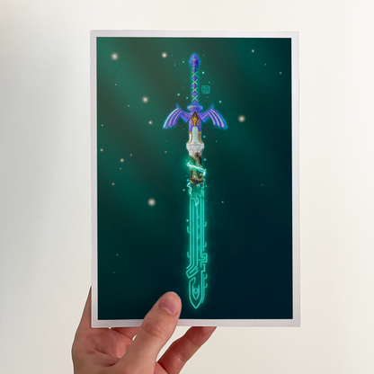 Print A6/A5 (4x6/6x8in) - Decayed Master Sword