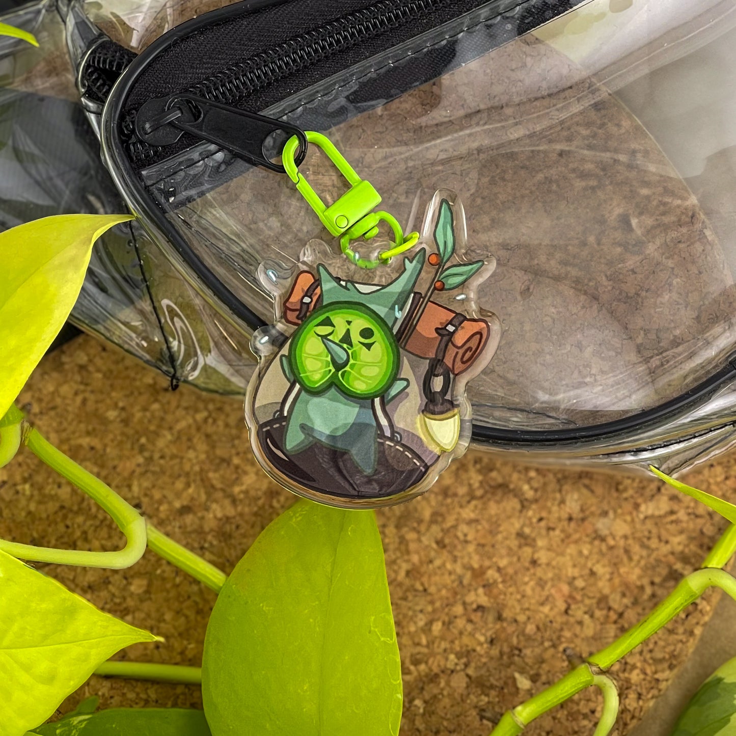 Epoxy charm - "Backpack Korok"