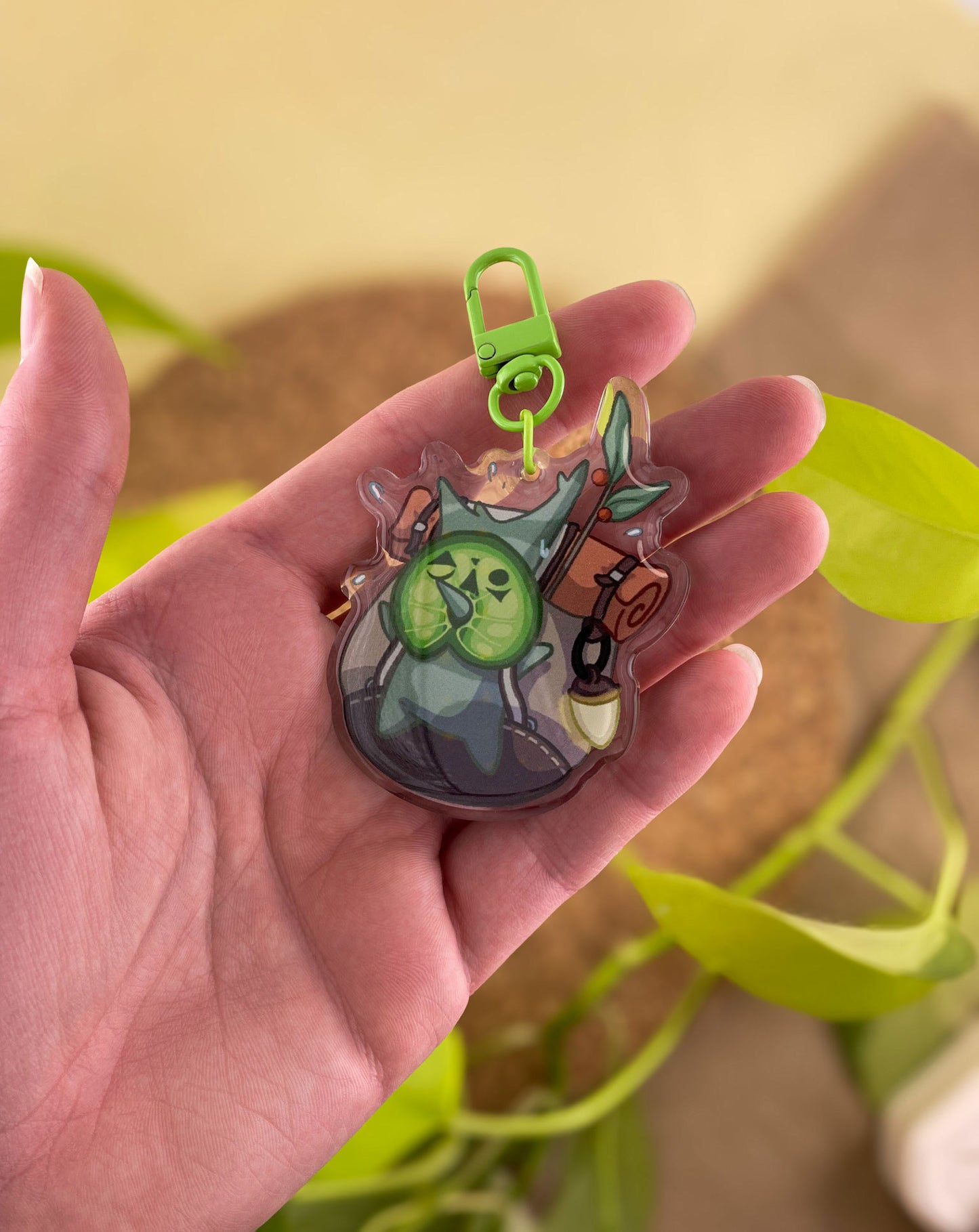 Epoxy charm - "Backpack Korok"